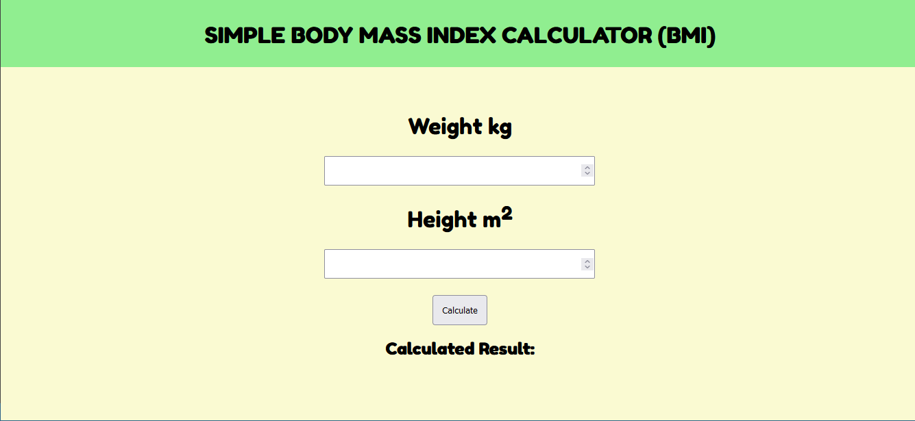 Body Mass Index Calculator